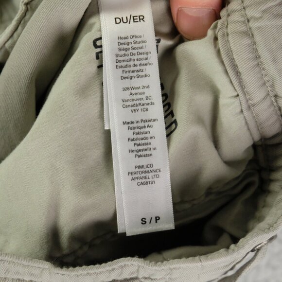 DUER Joggers Womens Small Green Live Lite Tapered Drawstring Pockets Cotton - Picture 11 of 13